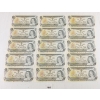 LOT OF 15 - 1973 CDN $1 BANKNOTES