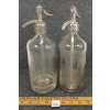 LOT OF 2 - ACID ETCHED SELZTER BOTTLES - INCL H. RECH & PARAMOUNT DISTILLERY