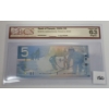 Image 2 : 2006 CDN $5 BANKNOTE - BCS GRADED -  3 DIGIT RADAR