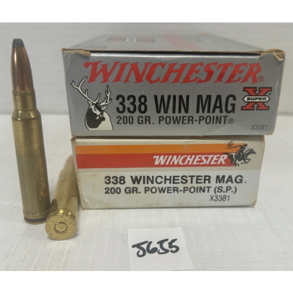 AMMO: 40X WINCHESTER .338 WIN MAG 200GR. 