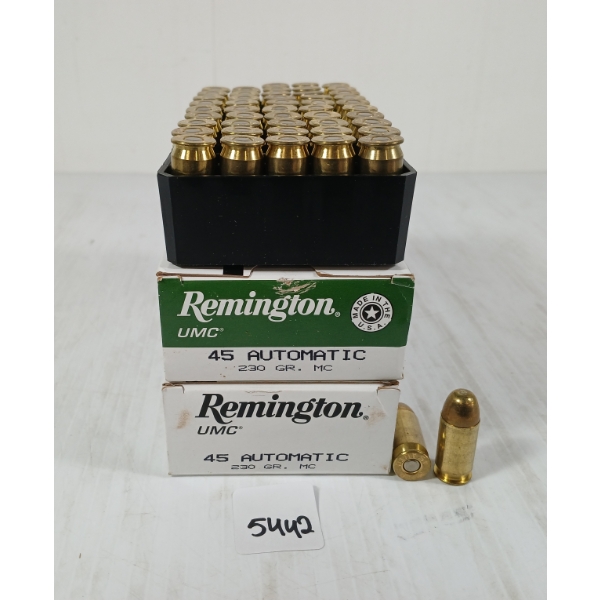 AMMO: 100X REMINGTON .45 AUTO - 230GR - MC 