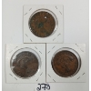 Image 2 : LOT OF 3 - 1852, 1854 & 1857 BANK OF UPPER CANADA PENNIES
