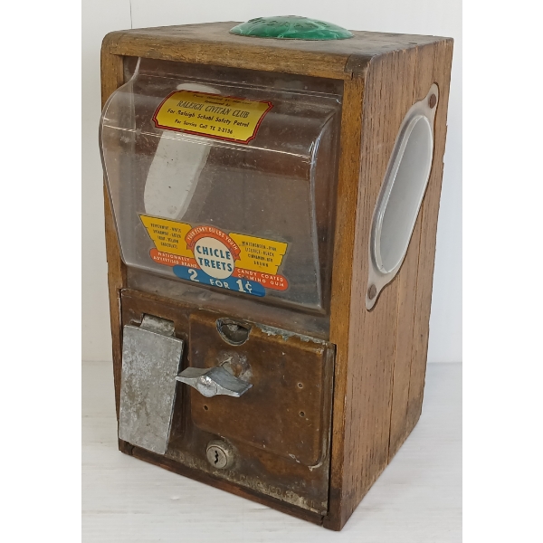 CHICLE TREETS 1 CENT COIN OP VENDING MACHINE