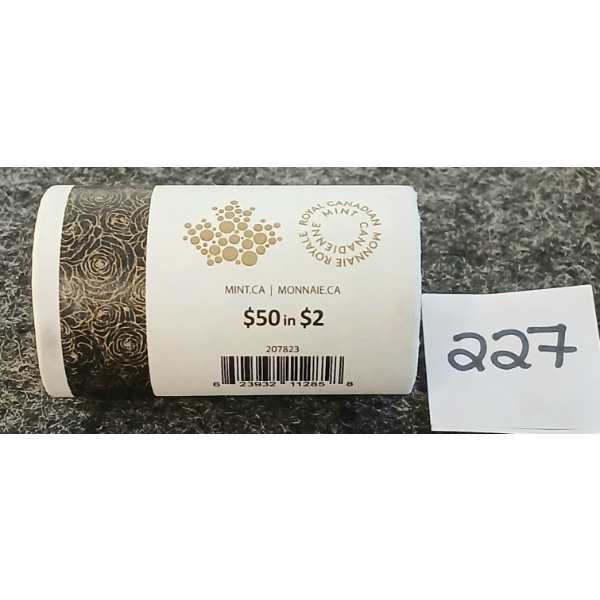 ROLL OF 2022 RCM BLACK $2 COINS