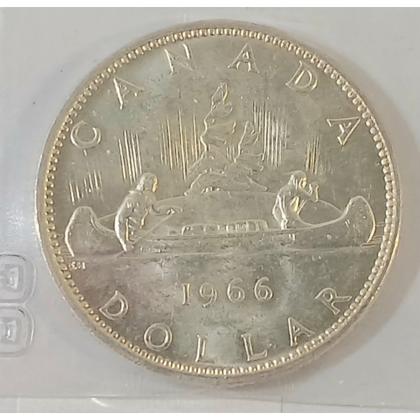 1966 CDN SILVER DOLLAR - CCCS GRADED