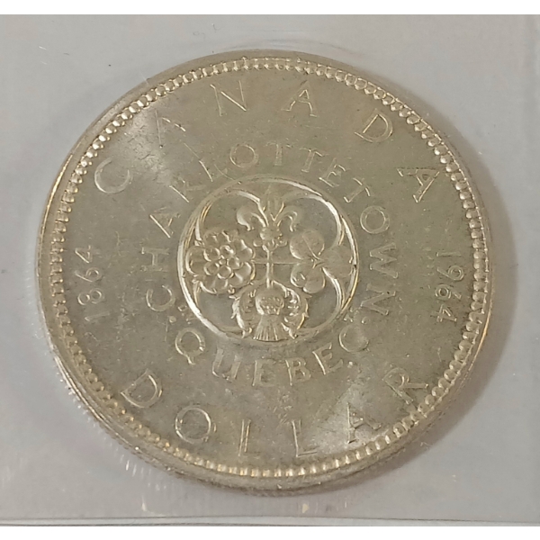 1964 CDN SILVER DOLLAR - CCCS GRADED