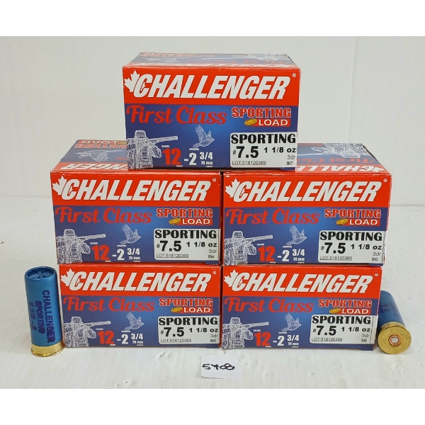 AMMO: 125X CHALLENGER FIRST CLASS 12GA - 2 3/4IN - #7 1/2 SHOT