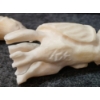 Image 9 : LOT OF 3 - SPIRITUAL FIGURES - SIGNED - BONE
