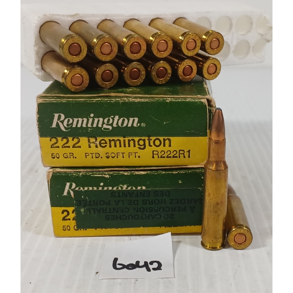 AMMO: 40X REMINGTON .222 REM - 50GR - PTD SPT