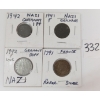 Image 1 : LOT OF 4 - 1791 FRANCE SILVER & WWII GERMAN COINS