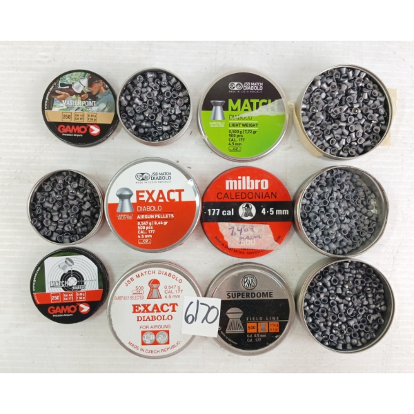 PELLETS: APPROX 3000X MIXED .177CAL AIRGUN PELLETS