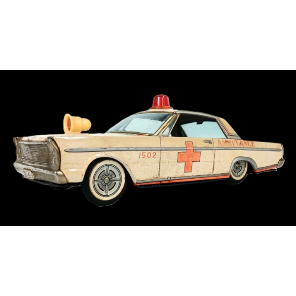 TIN LITHO AMBULANCE 1502 FRICTION CAR