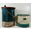 Image 2 : LOT OF 2 - WHITE ROSE MOTOR CANS - 5 GAL & 25 LBS