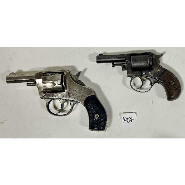 LOT OF 2 - THE AMERICAN DOUBLE ACTION IN .38 S&W, & WEBLEY & SCOTT 'THE SCOTT' BULLDOG IN .32 CAL