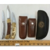 Image 1 : LOT OF 3 - FRANKLIN MINT DEER FOLDING KNIFE, STIHL & MISC FOLDING KNIVES W/ CASES