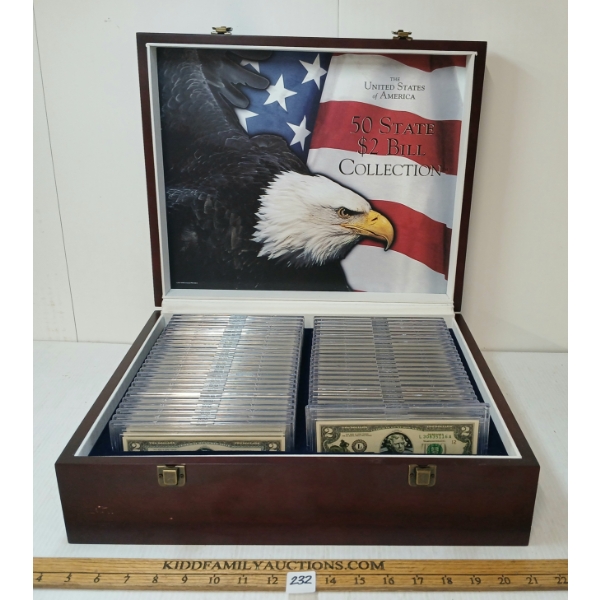 2003 UNITED STATES 50 $2 BANKNOTE COLLECTION IN CASE