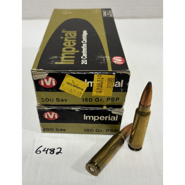 AMMO: 40 X IMPERIAL .300 SAVAGE PSP - 150 GR