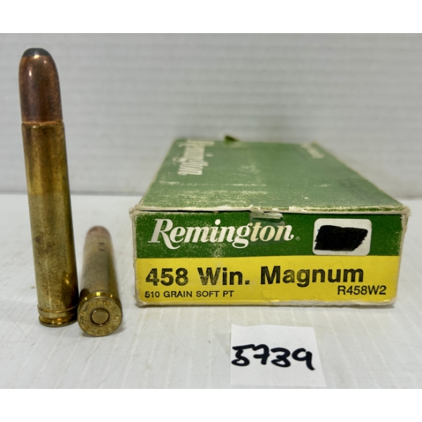 AMMO: 20X REMINGTON .458 WIN MAG 510GR. SP