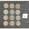 Image 2 : LOT OF 12 - CDN 50 CENT PCS - INCL 1968, '69, '70 & '71