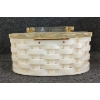 Image 3 : LUCITE BASKET WEAVE CLUTCH PURSE