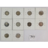 Image 4 : LOT OF 10 - 1936-1954 CDN 10 CENT SILVER COINS