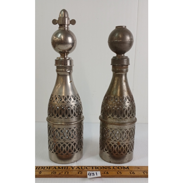 LOT OF 2 - APPARATUS SPARKLETS CO2 BOTTLES - W/ METAL COVERINGS