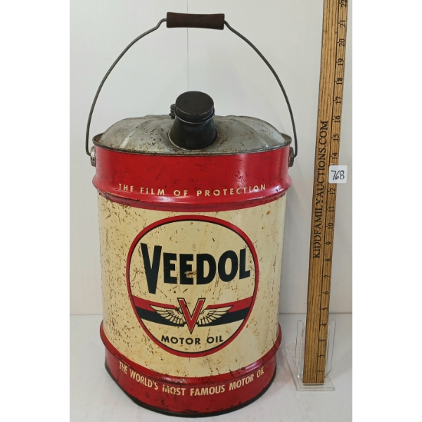 VEEDOL MOTOR OIL CAN - 5GAL