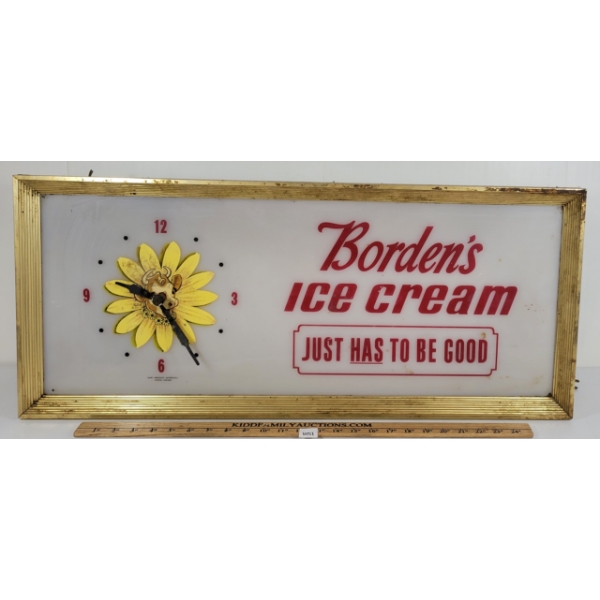 BORDEN'S ICE CREAM LIGHT UP SIGN