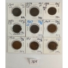 Image 1 : LOT OF 9 - 1859-1912 CDN LARGE CENTS