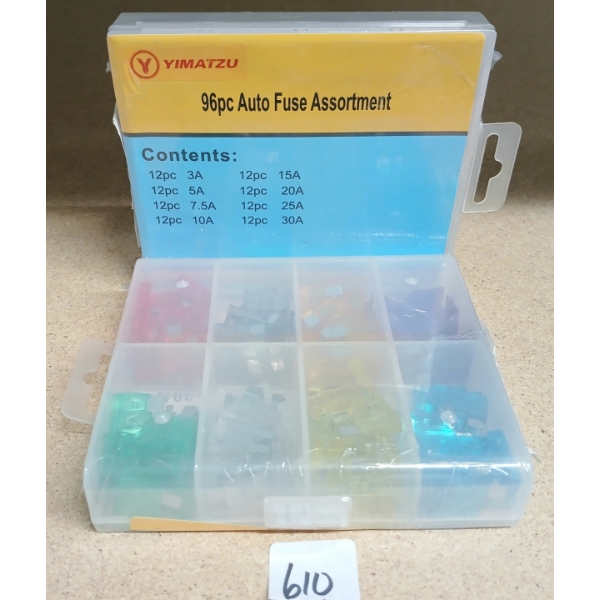 LOT OF 2 - YIMATZU 96PC AUTO FUSE ASSORTMENT SETS
