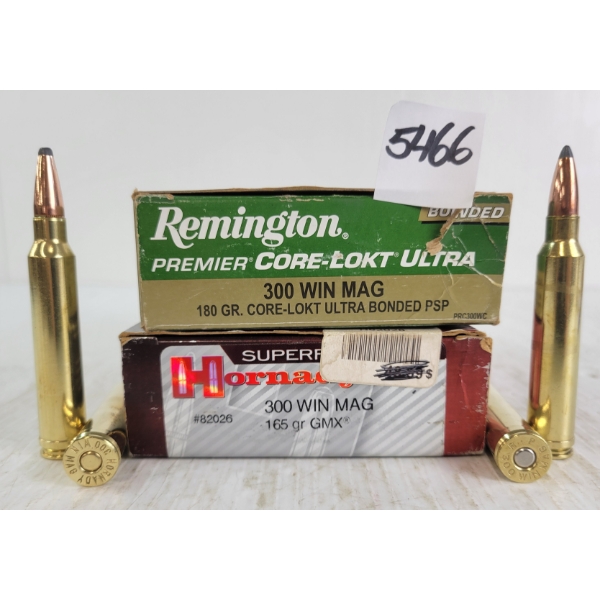 AMMO: 40X HORNADY .300 WIN MAG - 165 & 180GR