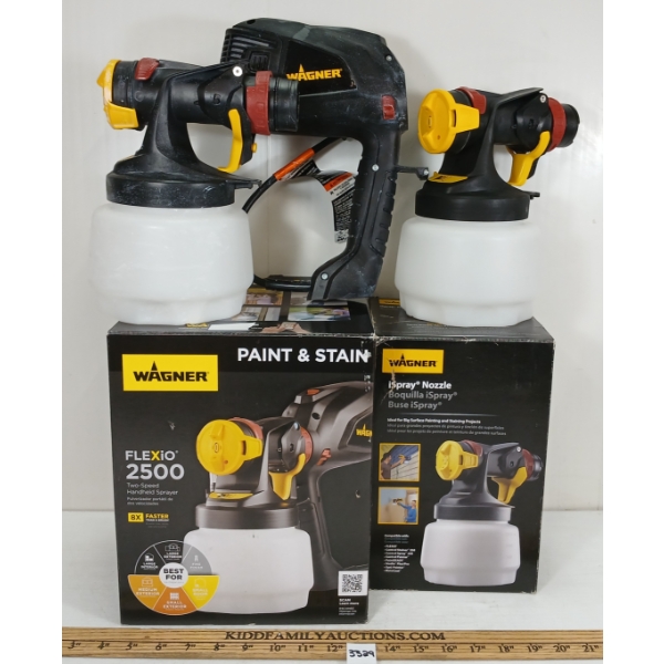 LOT OF 2 - WAGNER ISPRAY NOZZLE & FLEXIO 2500 HANDHELD SPRAYER