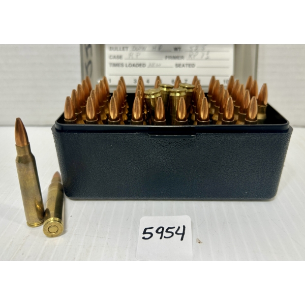 AMMO: 50X .223 REM 52 GR. - RELOADS