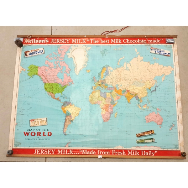 NEILSON'S JERSEY MILK MAP OF THE WORLD