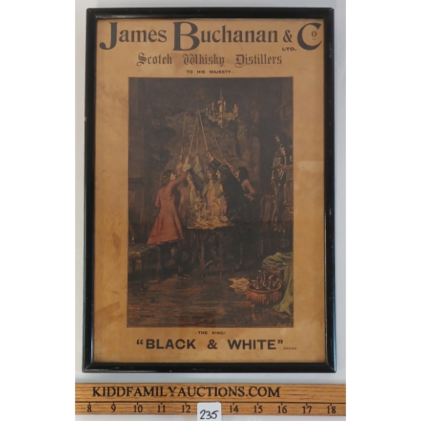 JAMES BUCHANAN & CO. SCOTCH WHISKEY DISTILLERS - FRAMED AD - C. LATE 19TH - EARLY 20TH CENT.