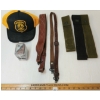 Image 1 : JOB LOT - U.S. EAGLE WEB GEAR, LEATHER SLINGS, U.S. 82ND SUSTAINMENT BRIGADE PATCHES & POLICE CAP