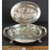 LOT OF 2 - ELLIS BROS LTD. & SHEFFIELD REPRO SILVER PLATED MEAT TRAYS