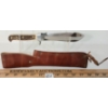 Image 2 : GERMAN PUMA WHITE HUNTER ANTLER HANDLED KNIFE W/ LEATHER SHEATH