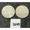 Image 1 : LOT OF 2 - 1962 CDN SILVER DOLLARS - VOYAGEUR
