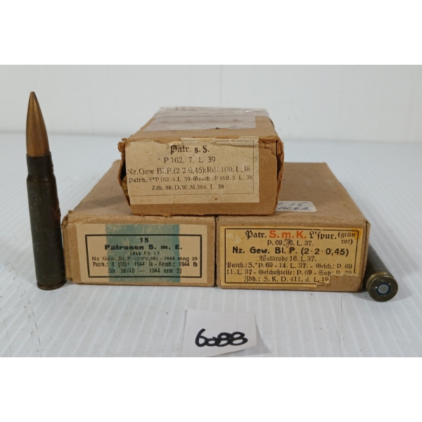 AMMO: APPROX 60X 8MM MAUSER - COLLECTABLE BOXES