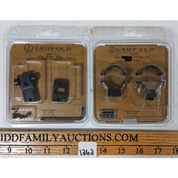 LOT OF 2 - LEUPOLD HIGH STD RINGS & BASES - FOR WINCHESTER MODEL 70