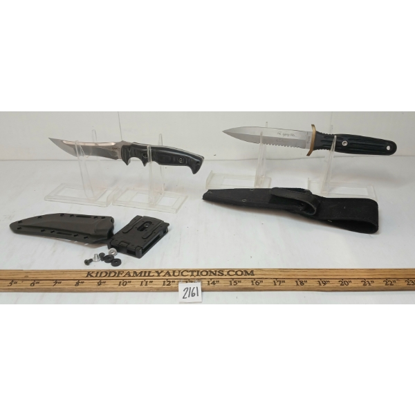 LOT OF 2 - BOKER KNIVES W/ SHEATHS