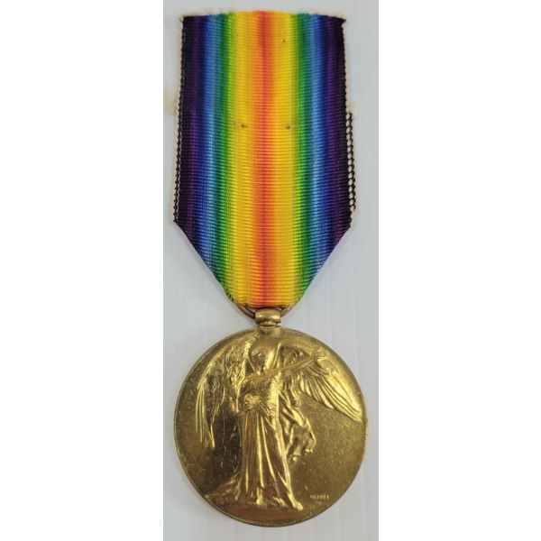 WWI U.S. VICTORY MEDAL - 703506 PTE. S. MALLEY. CAN. PNR. BN.