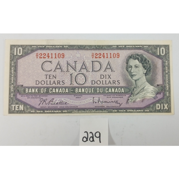1954 CDN $10 BANKNOTE