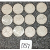 Image 1 : LOT OF 12 - 1941-1968 CDN 25 CENT COINS
