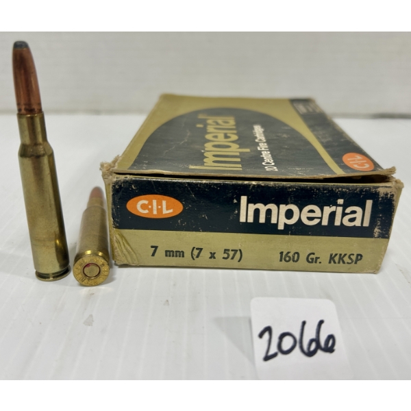 AMMO / BRASS: 19X LIVE & 1X BRASS CIL 7 MM MAUSER - 160 GR SP