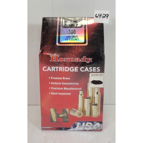 BRASS: 50X HORNADY .300 WBY MAG - UNPRIMED - SEALED