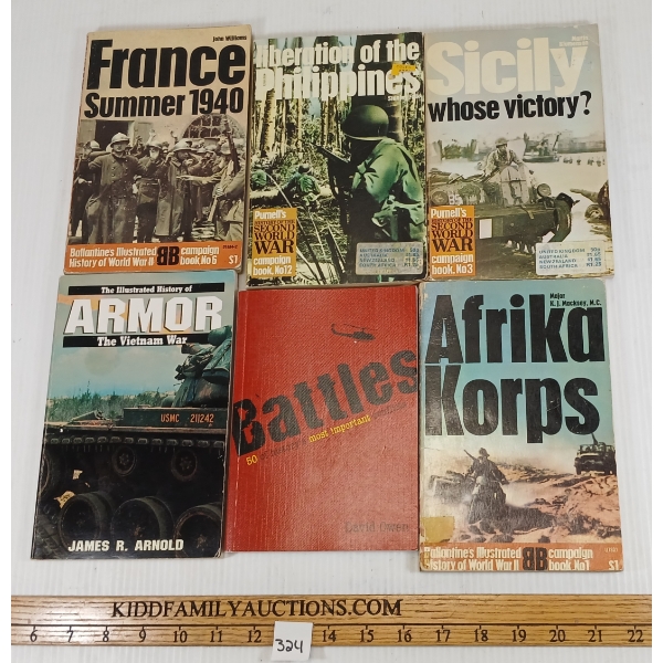 LOT OF 6 - MISC MILITARY PUBLICATIONS - INCL "FRANCE" & "LIBERATION OF THE PHILIPPINES," ETC