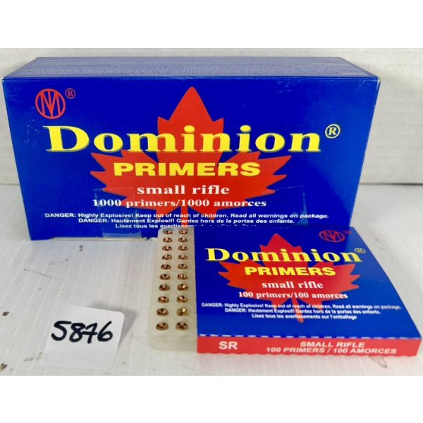 PRIMERS: 1000X DOMINION SMALL RIFLE