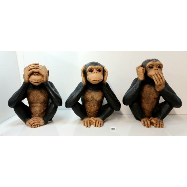 SET OF "SEE NO EVIL, HEAR NO EVIL, SPEAK NO EVIL" MONKEYS